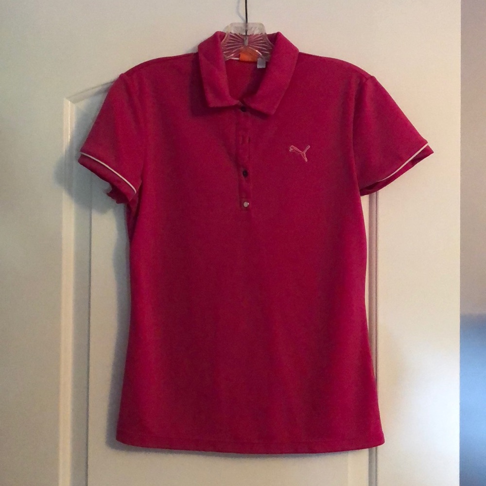 Pink women’s Puma golf polo Small
